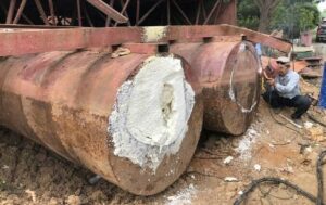 ฉีดพียูโฟมทุ่นลอยน้ำสมุทรสงคราม